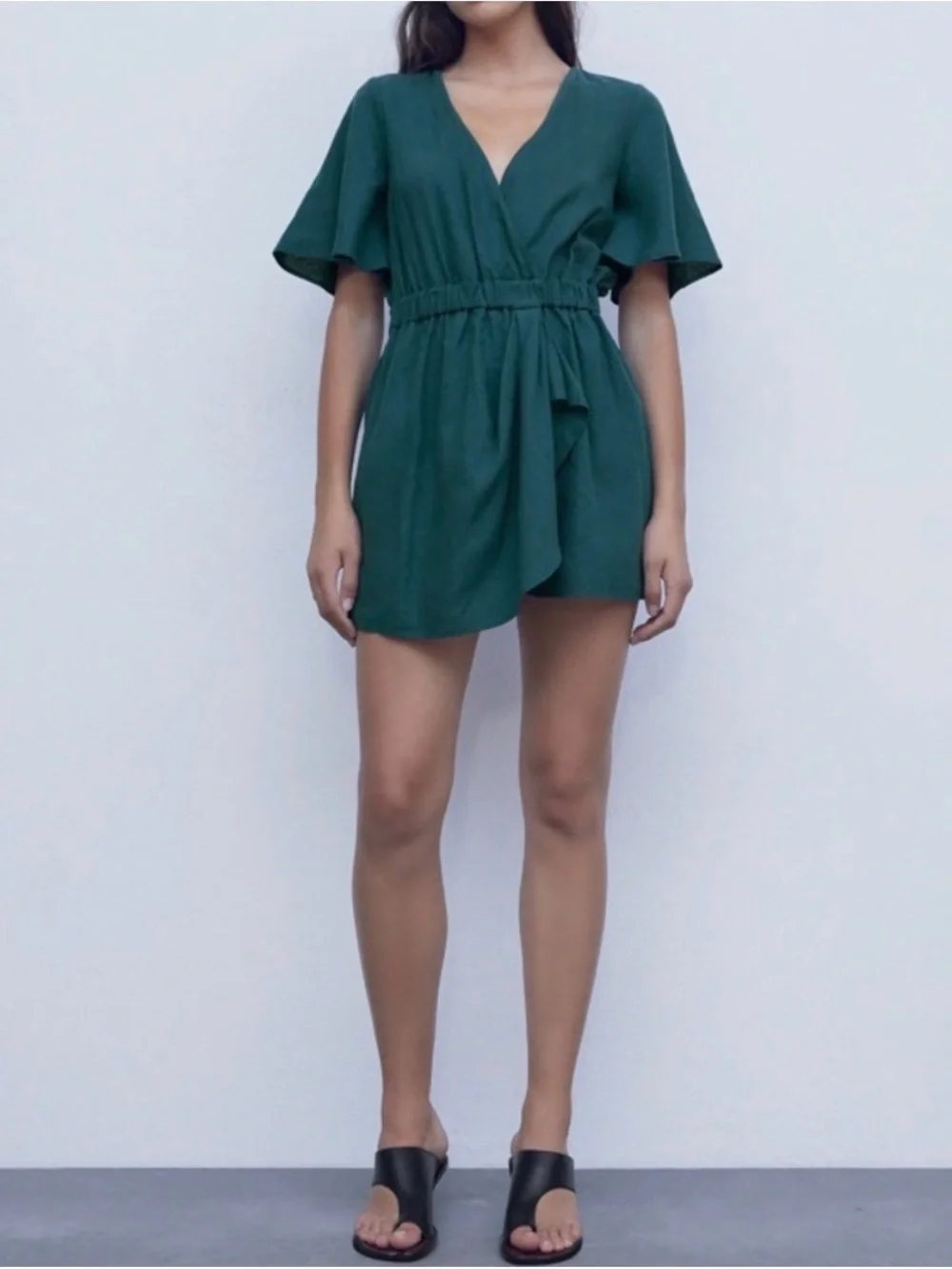 Zara Linen Blend Romper